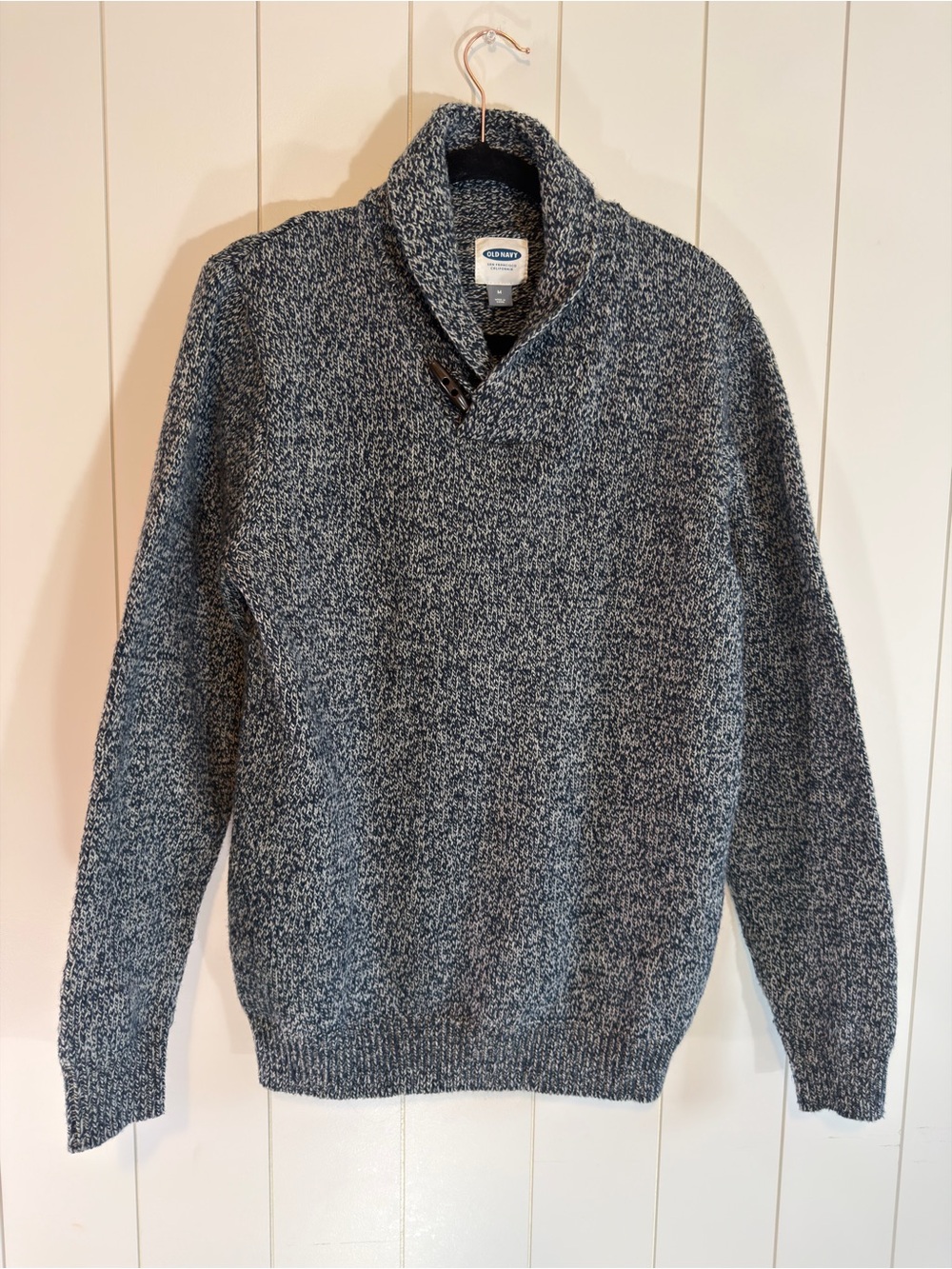 Old Navy Men's Marled Turtleneck Sweater - Gray & Black